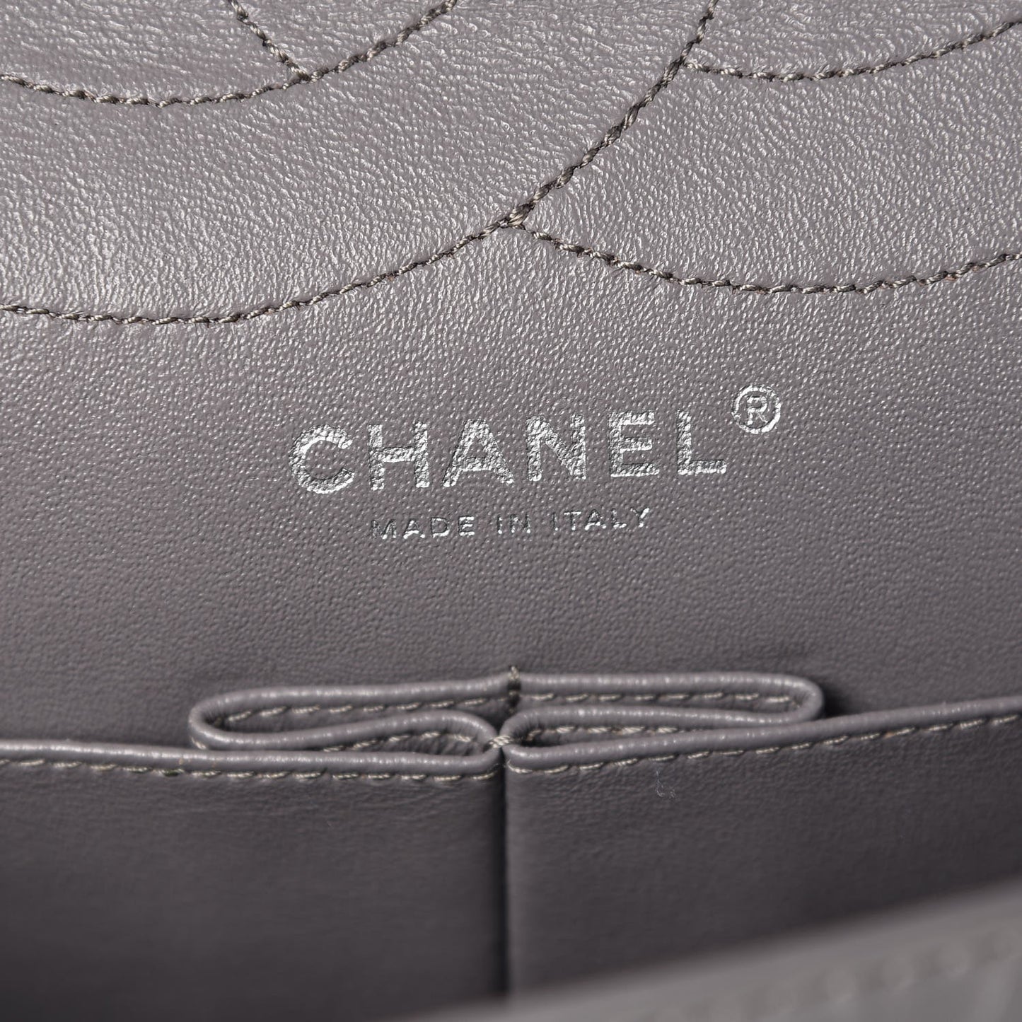 Aged Calfskin Quilted 2.55 Reissue 227 Flap Grey