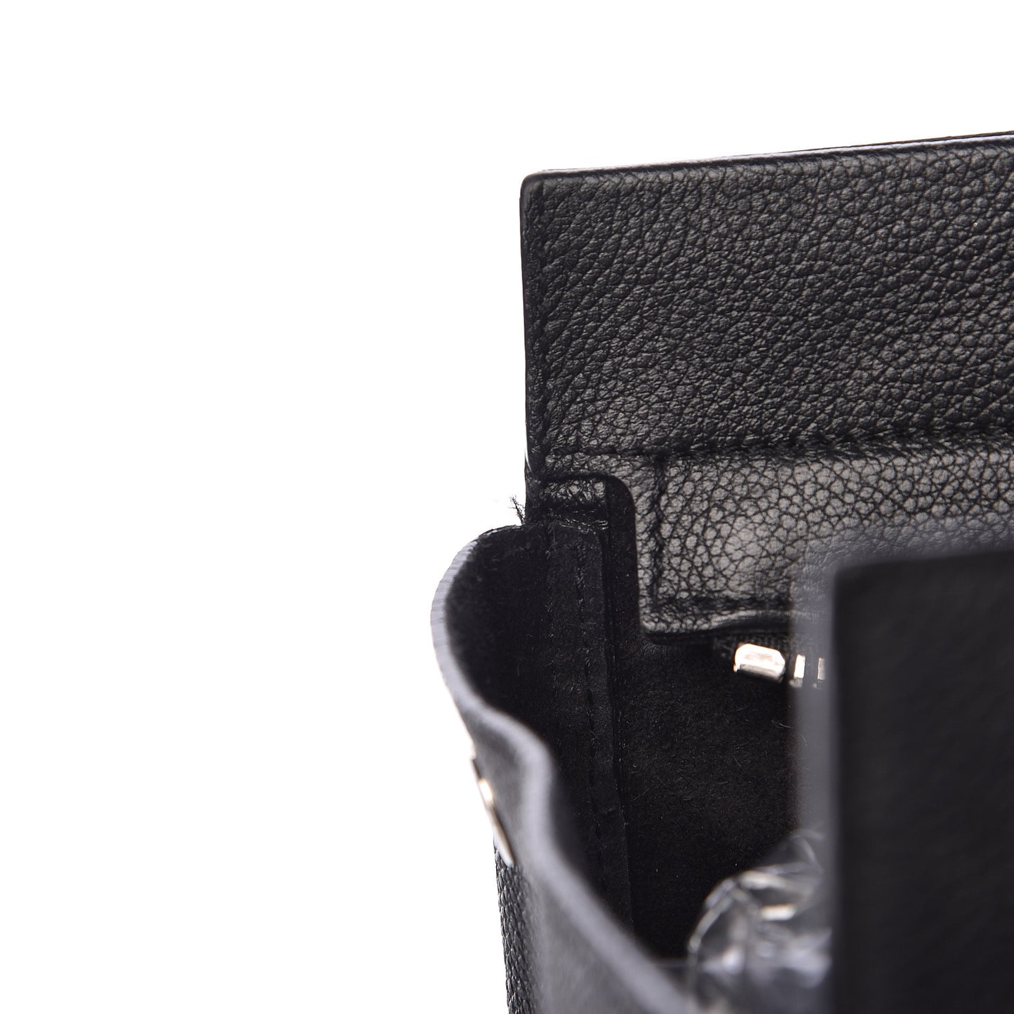 Grained Calfskin Medium Rive Gauche Cabas Black