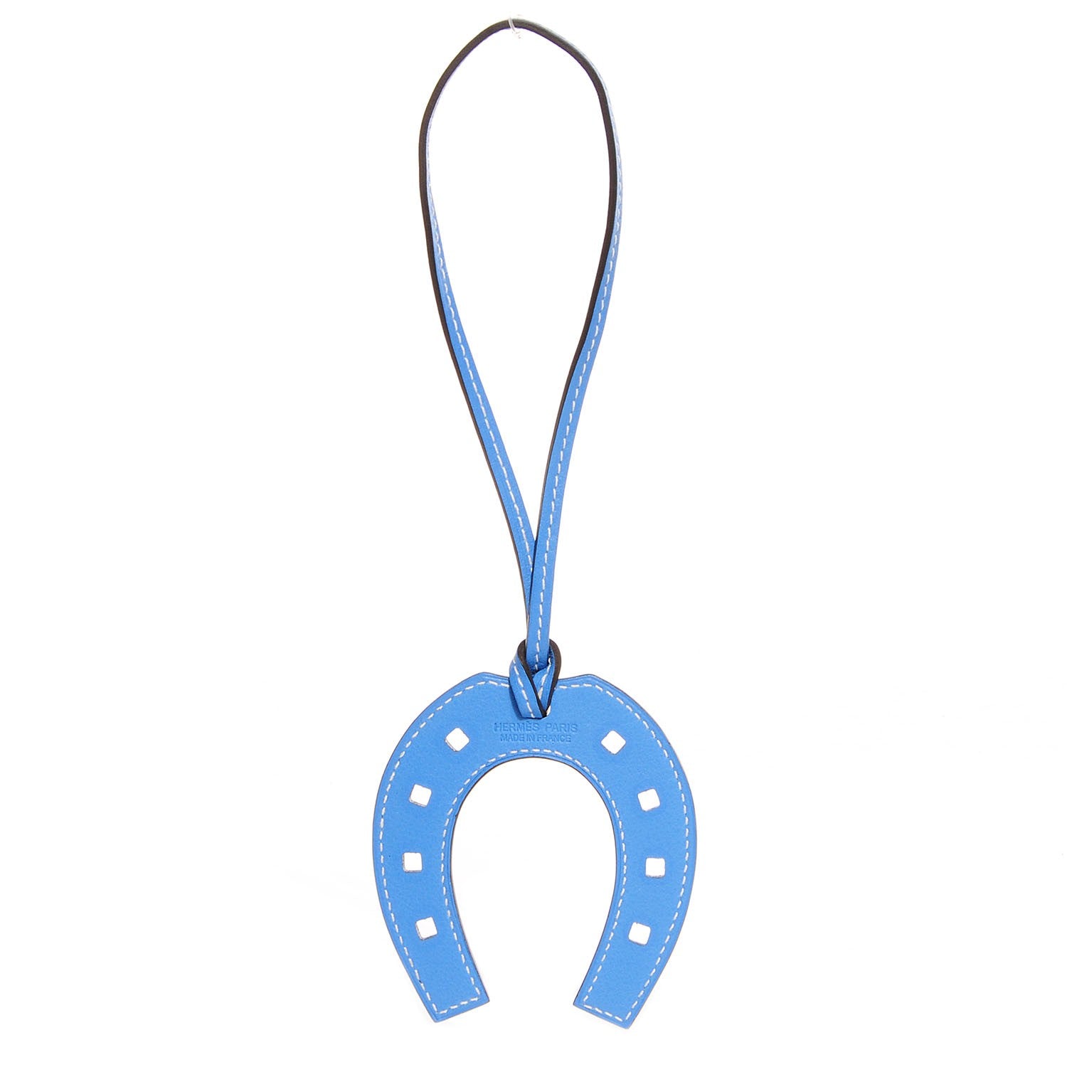 Hermes Swift Paddock Horseshoe Bag Charm Bleu Paradis 1 of 5