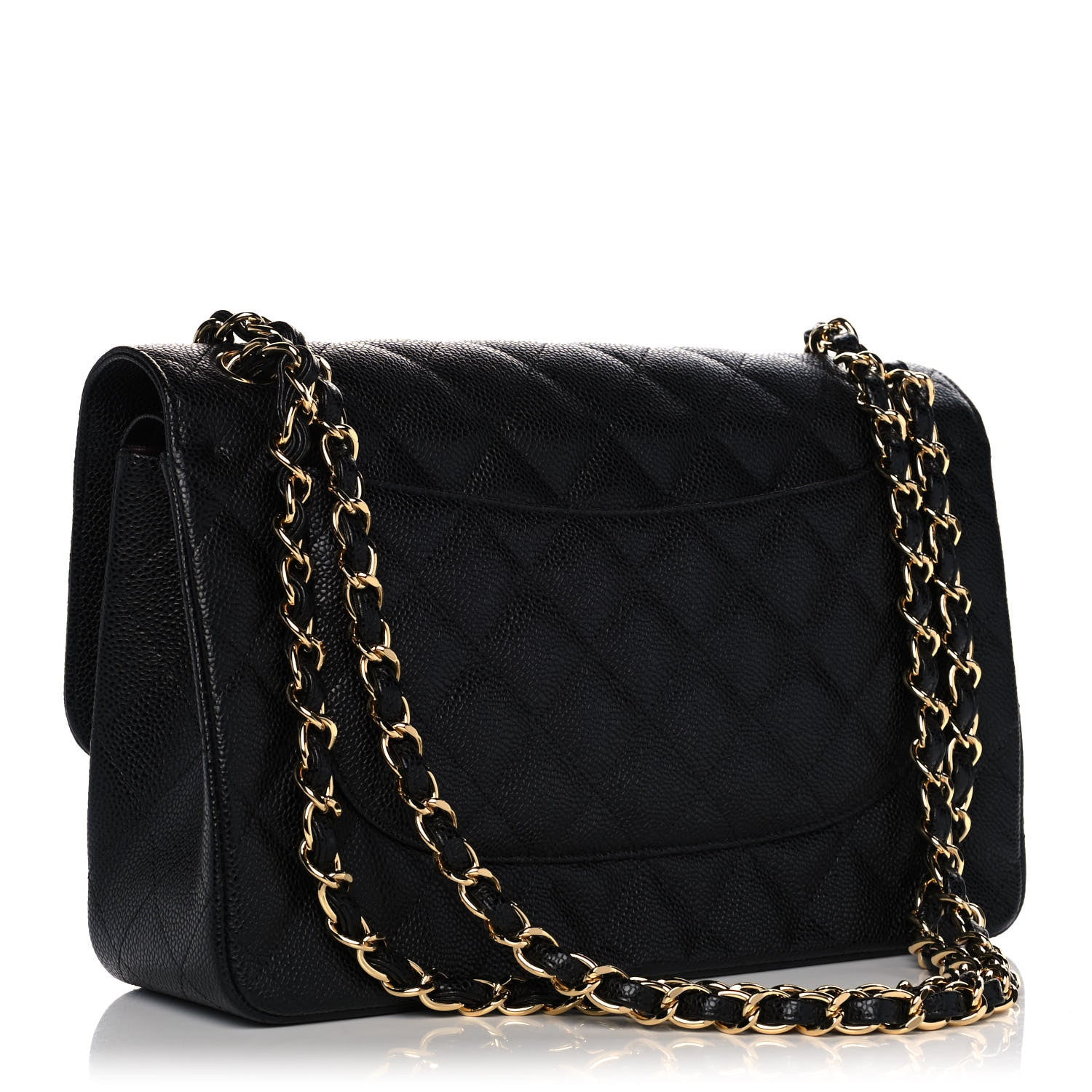 Chanel Caviar Quilted Jumbo Double Flap Black 3 of 14
