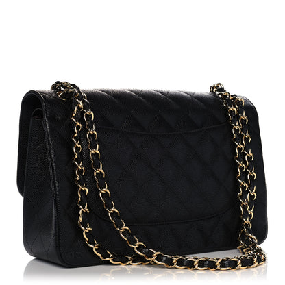 Chanel Caviar Quilted Jumbo Double Flap Black 3 of 14