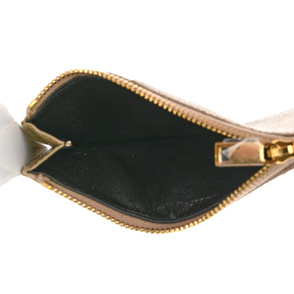 Saint Laurent Monogram Grain de Poudre 5 Fragments Zip Pouch Card Holder Dark Latte 5 of 7
