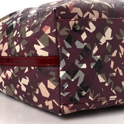 Burberry Patent Supernova Check Stars Large Nickie Landscape Tote Berry Red 7 of 8