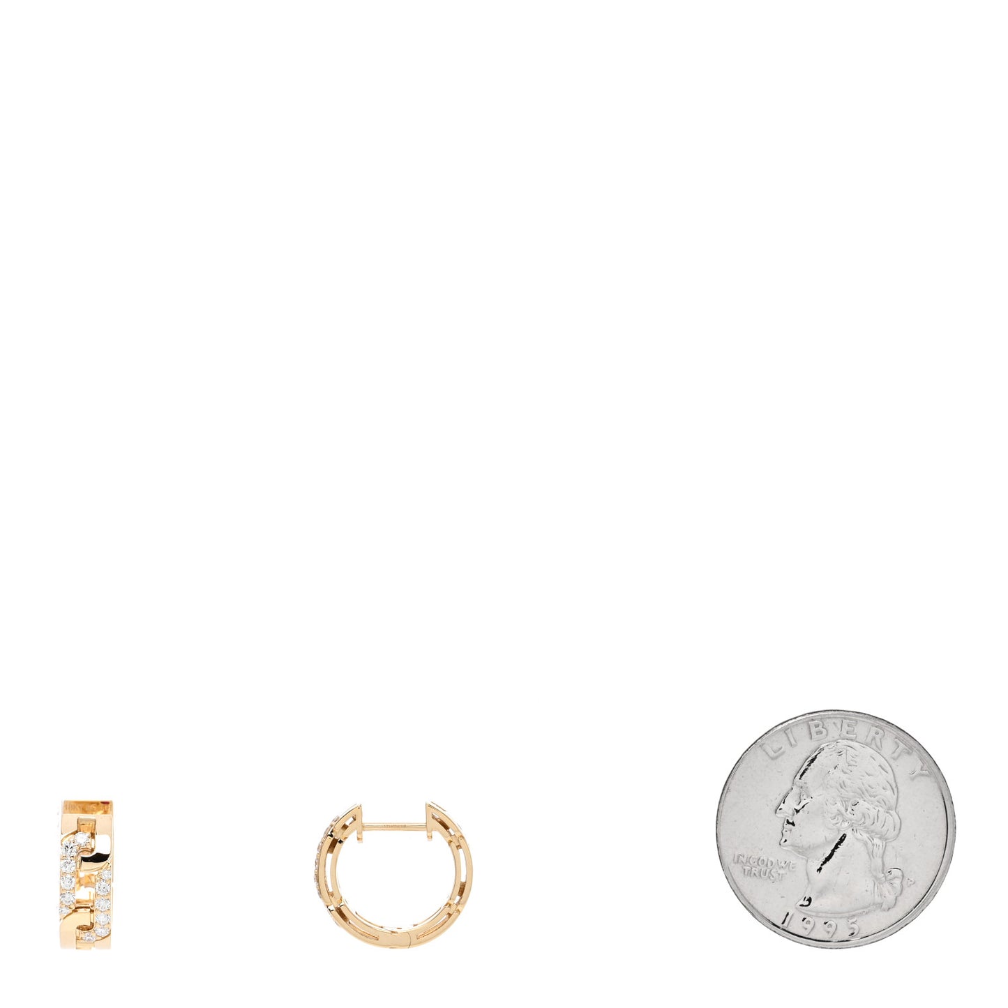 18K Yellow Gold Diamond Navarra Hoop Earrings