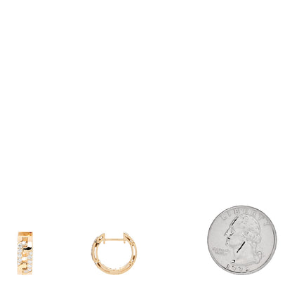 Roberto Coin 18K Yellow Gold Diamond Navarra Hoop Earrings 2 of 5
