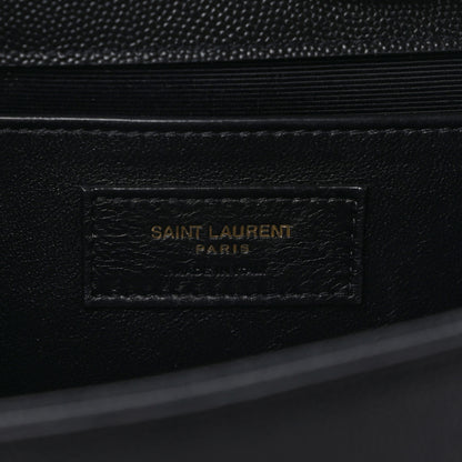 Saint Laurent Grain De Poudre Medium Classic Monogram Kate Satchel Black 6 of 8