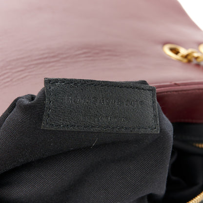 Saint Laurent Calfskin Y Quilted Monogram Medium Loulou Chain Satchel Rouge Legion 8 of 13