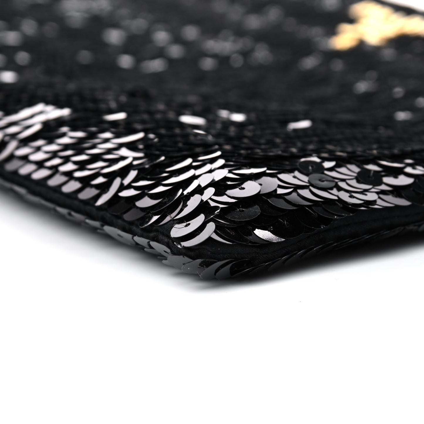 Sequin Pochette Clutch Black