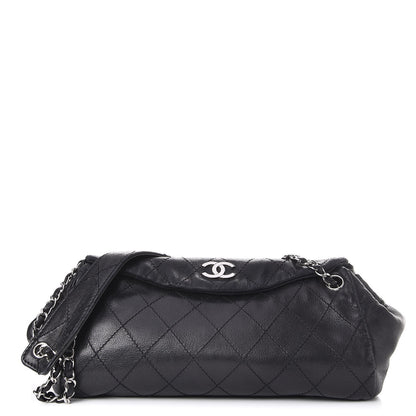Chanel Lambskin Stitched Accordion Tote Black 1 of 10