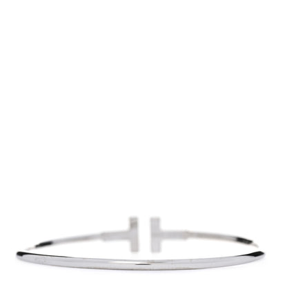 Tiffany 18K White Gold T Wire Bracelet 3 of 7