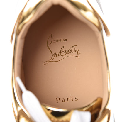 Christian Louboutin Ruban Calfskin Mens Seavaste Flat Sneakers 44 Gold 8 of 9