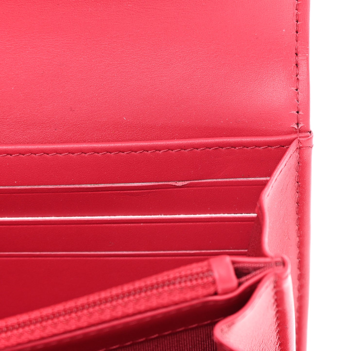 Patent Calfskin Quilted Boy Flap Wallet Pink