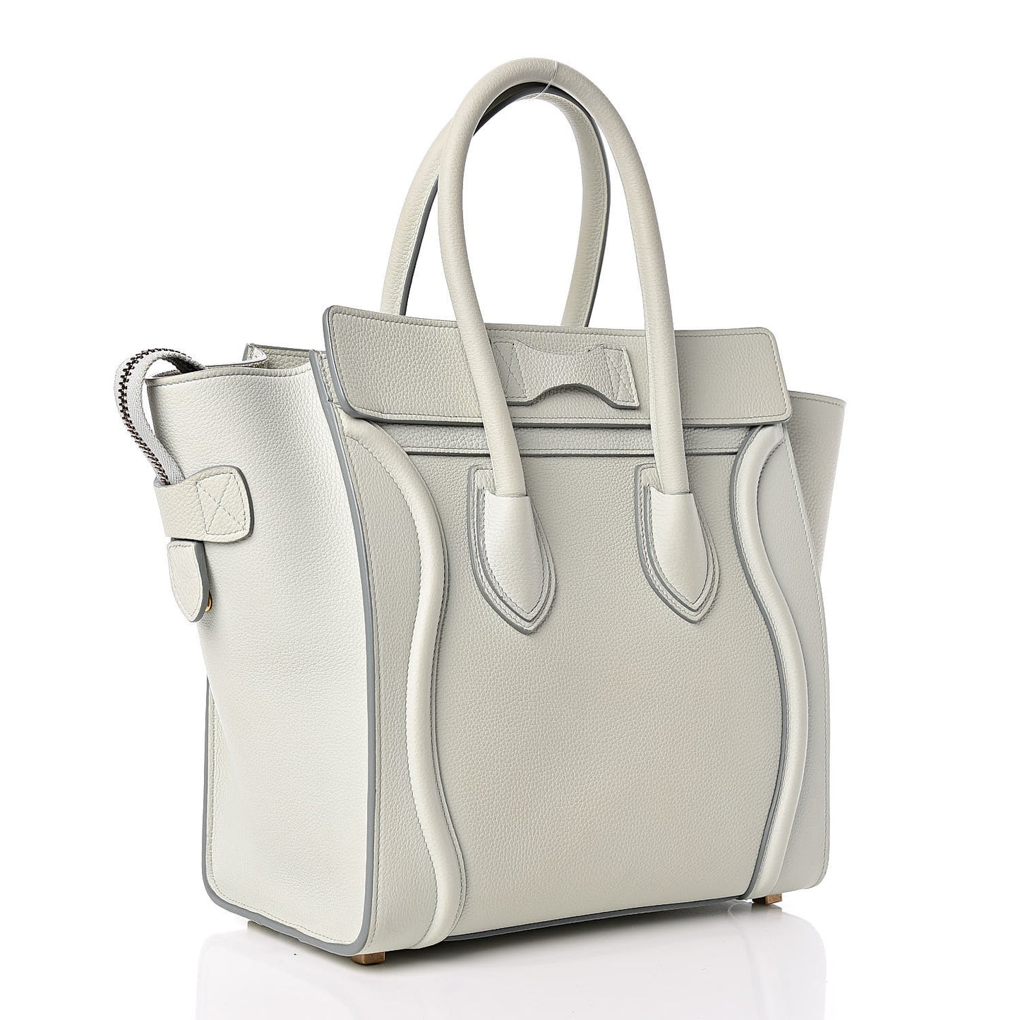 Drummed Calfskin Micro Luggage Jade