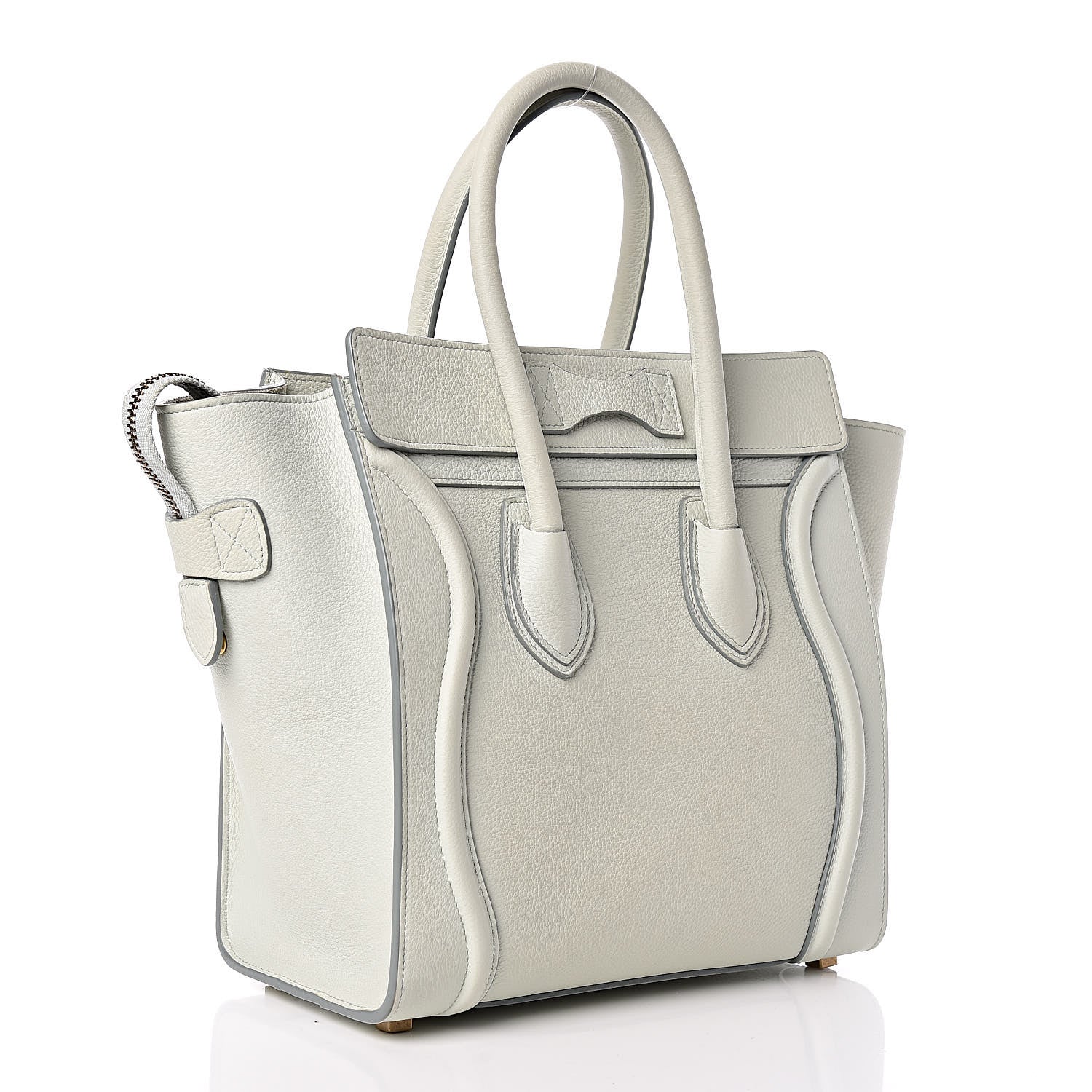 Celine Drummed Calfskin Micro Luggage Jade 3 of 10