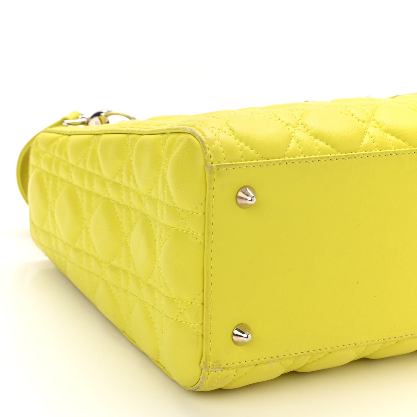 Lambskin Cannage Medium Lady Dior Vert Acid