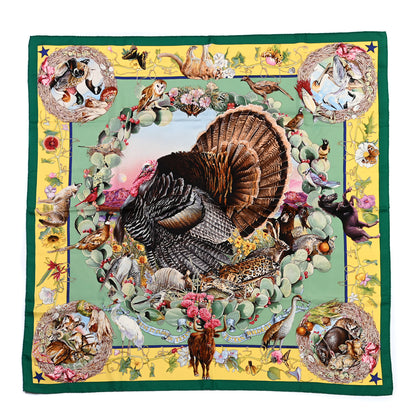 Hermes Silk Faune Et Flore Du Texas Scarf 1 of 5