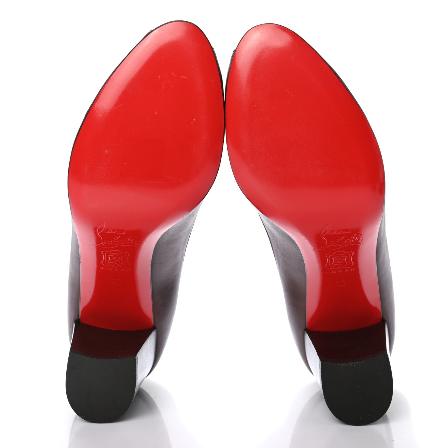 Christian Louboutin Nappa Peep Toe Pumps 40 Brown 5 of 7