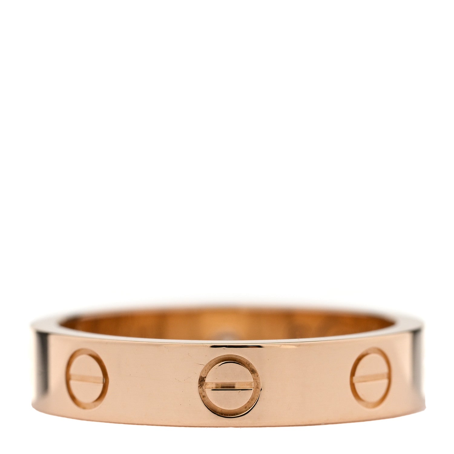 Cartier 18K Yellow Gold Diamond 4mm LOVE Wedding Band Ring 51 5.75 3 of 5