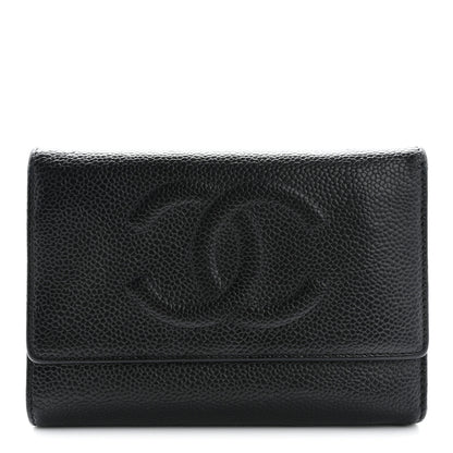 Chanel Caviar Timeless CC Flap Wallet Black 1 of 13