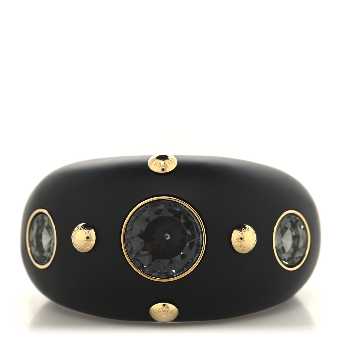 Resin Crystal Over The Rainbow Cuff Black