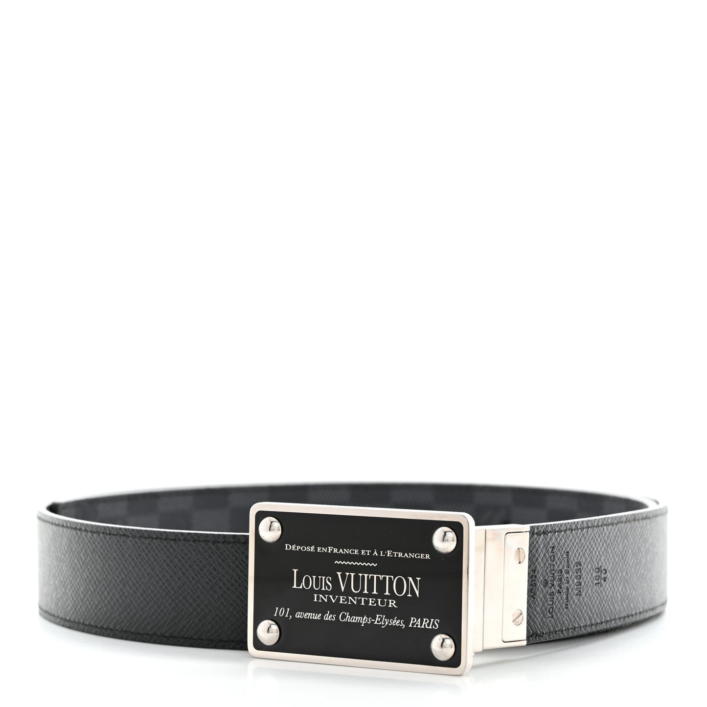 Damier Graphite 35mm LV Inventeur Reversible Belt  100 40