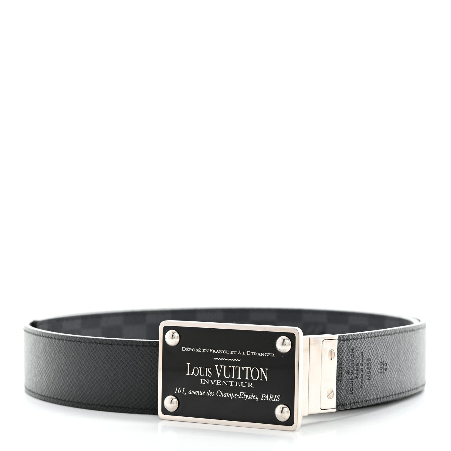 Louis Vuitton Damier Graphite 35mm LV Inventeur Reversible Belt  100 40 2 of 6