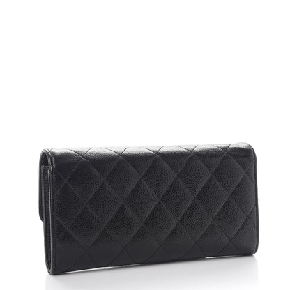 Chanel Caviar Quilted Large Flap Wallet Black 3 of 9