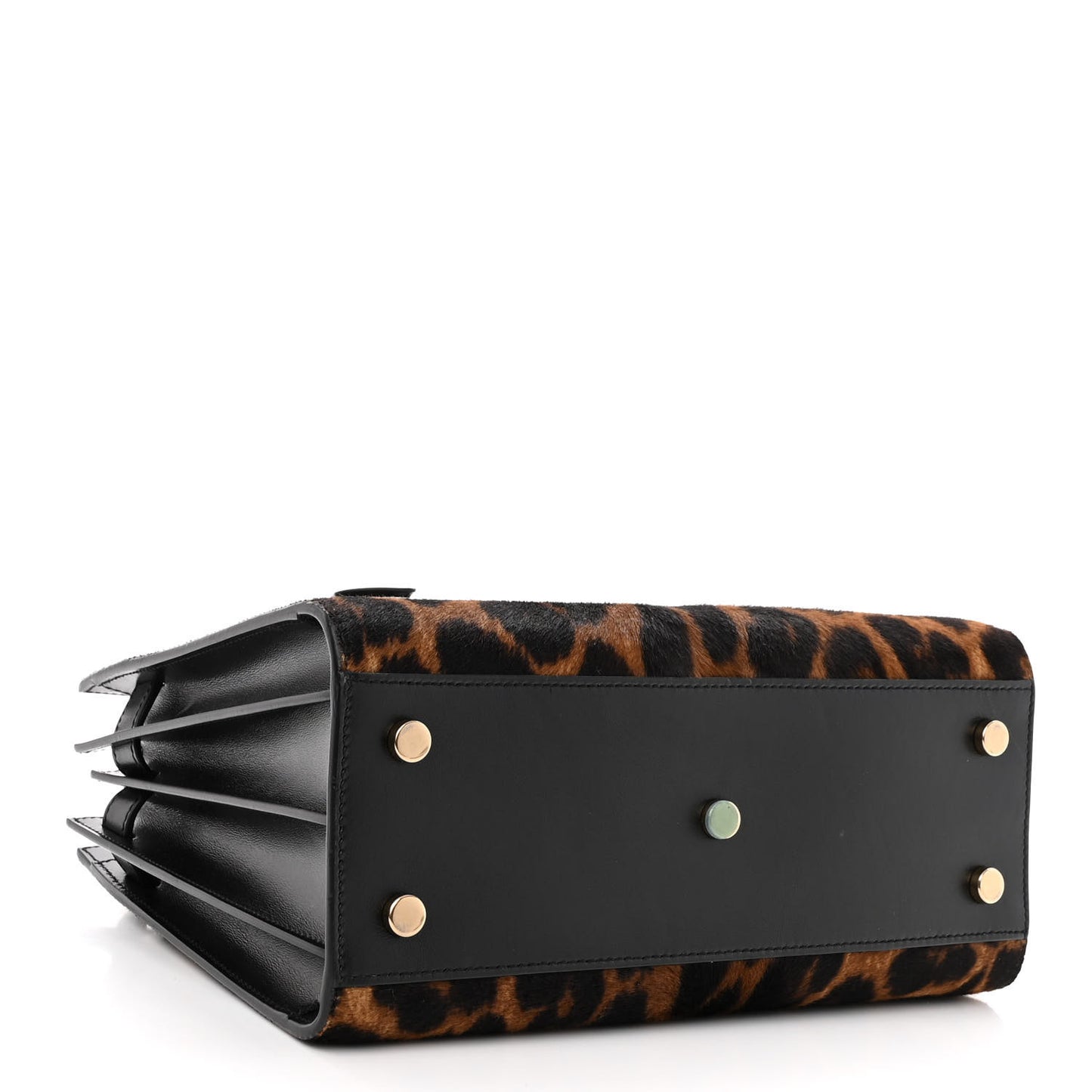 Pony Effect Calfskin Leopard Print Baby Supple Sac De Jour