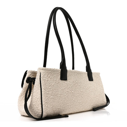 Chanel Grained Calfskin Boucle Urban Essentials Small Shopping Bag Ecru Black 3 of 10