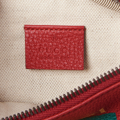 Gucci Grained Calfskin Small Logo Belt Bag Hibiscus Red 8 of 8