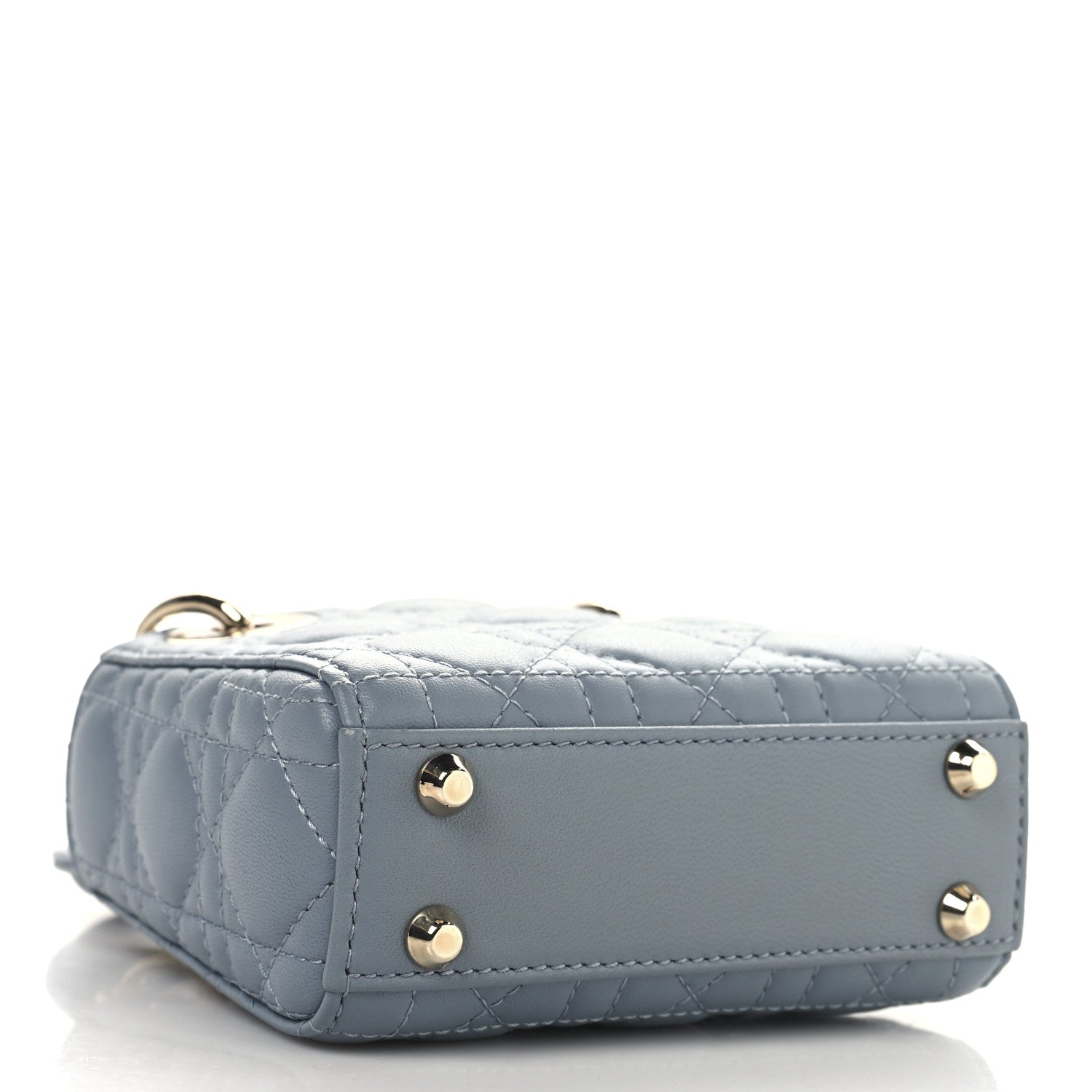 Christian Dior Lambskin Cannage Micro Lady Dior Cloud Gray 4 of 11