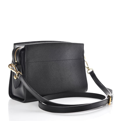 Prada Saffiano City Calfskin Esplanade Crossbody Bag Black 3 of 12