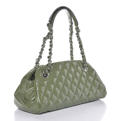 Chanel Patent Quilted Small Just Mademoiselle Green 3 of 7