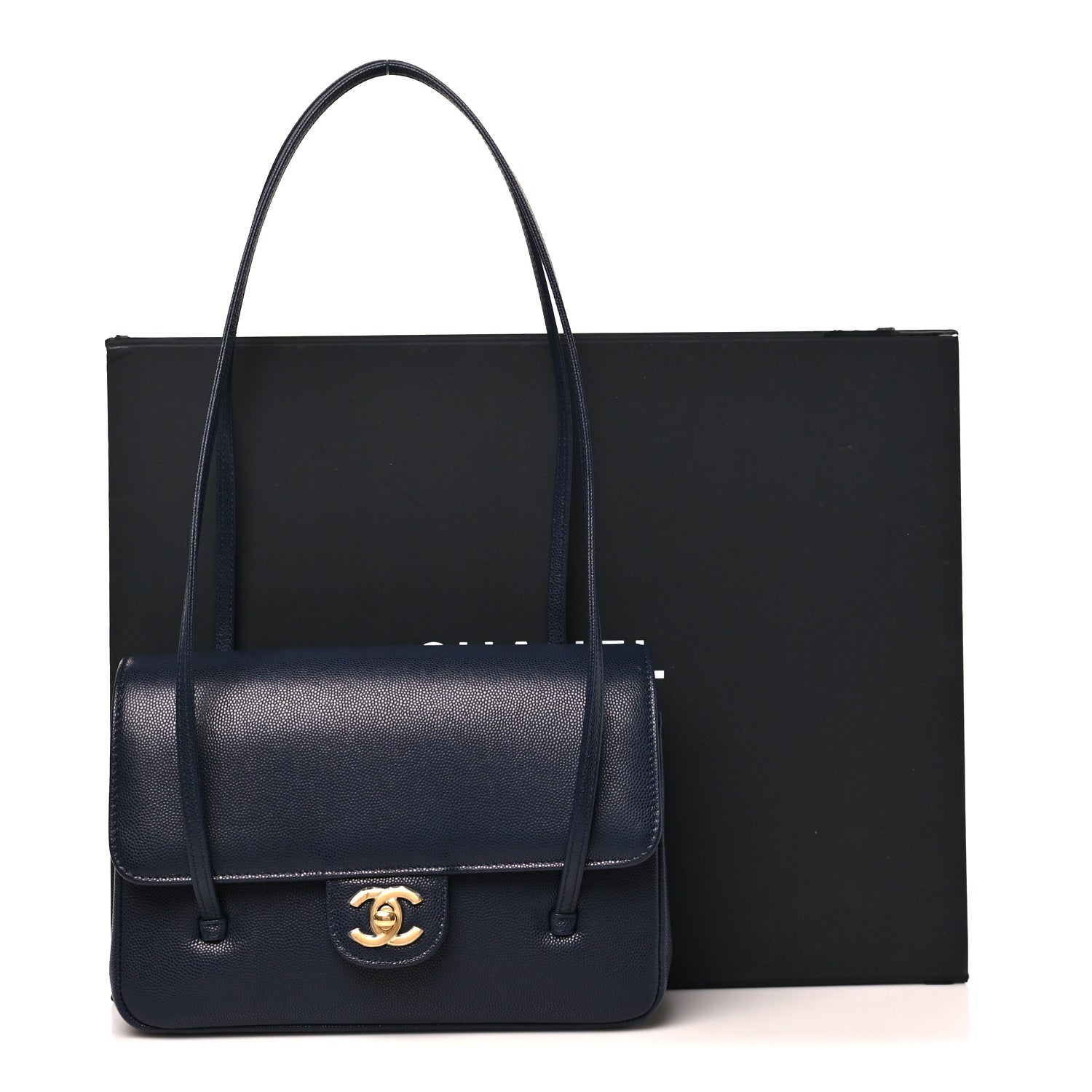 Chanel Shiny Caviar Preppy Coco Small Flap Navy 11 of 11