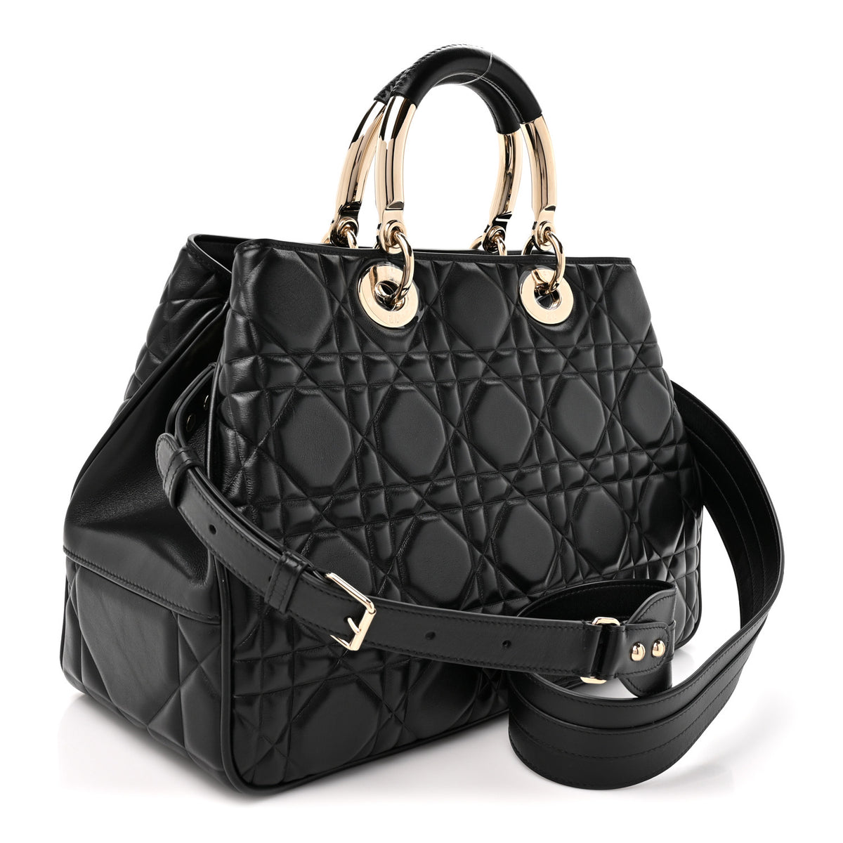 Christian Dior Lambskin Cannage Large The Lady 95.22 Black 3 of 11