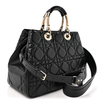 Christian Dior Lambskin Cannage Large The Lady 95.22 Black 3 of 11