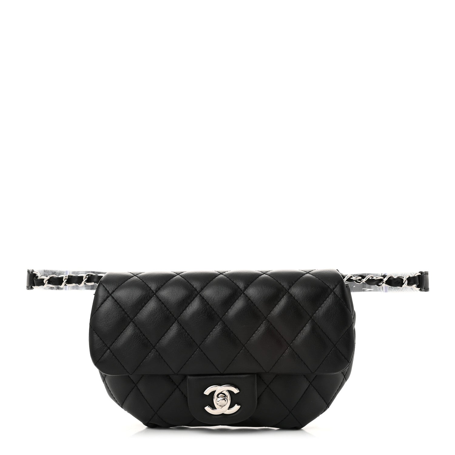 Chanel Calfskin Quilted CC Uniform Flap Belt Bag Black 1 of 12