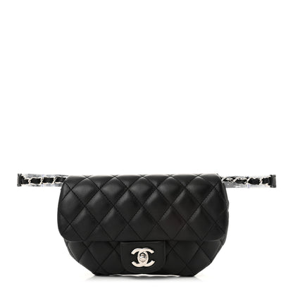 Chanel Calfskin Quilted CC Uniform Flap Belt Bag Black 1 of 12