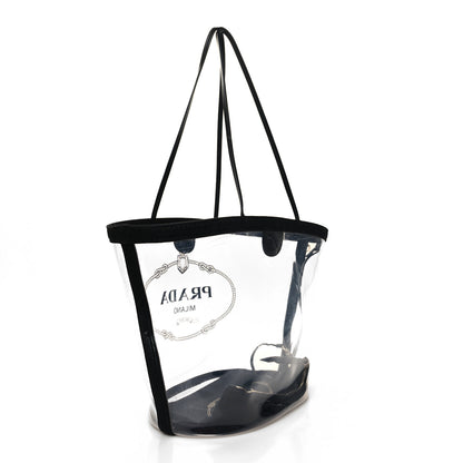 Prada PVC Canapa Tote Black 4 of 12