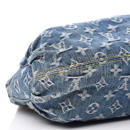 Louis Vuitton Monogram Denim Pleaty Blue 10 of 11