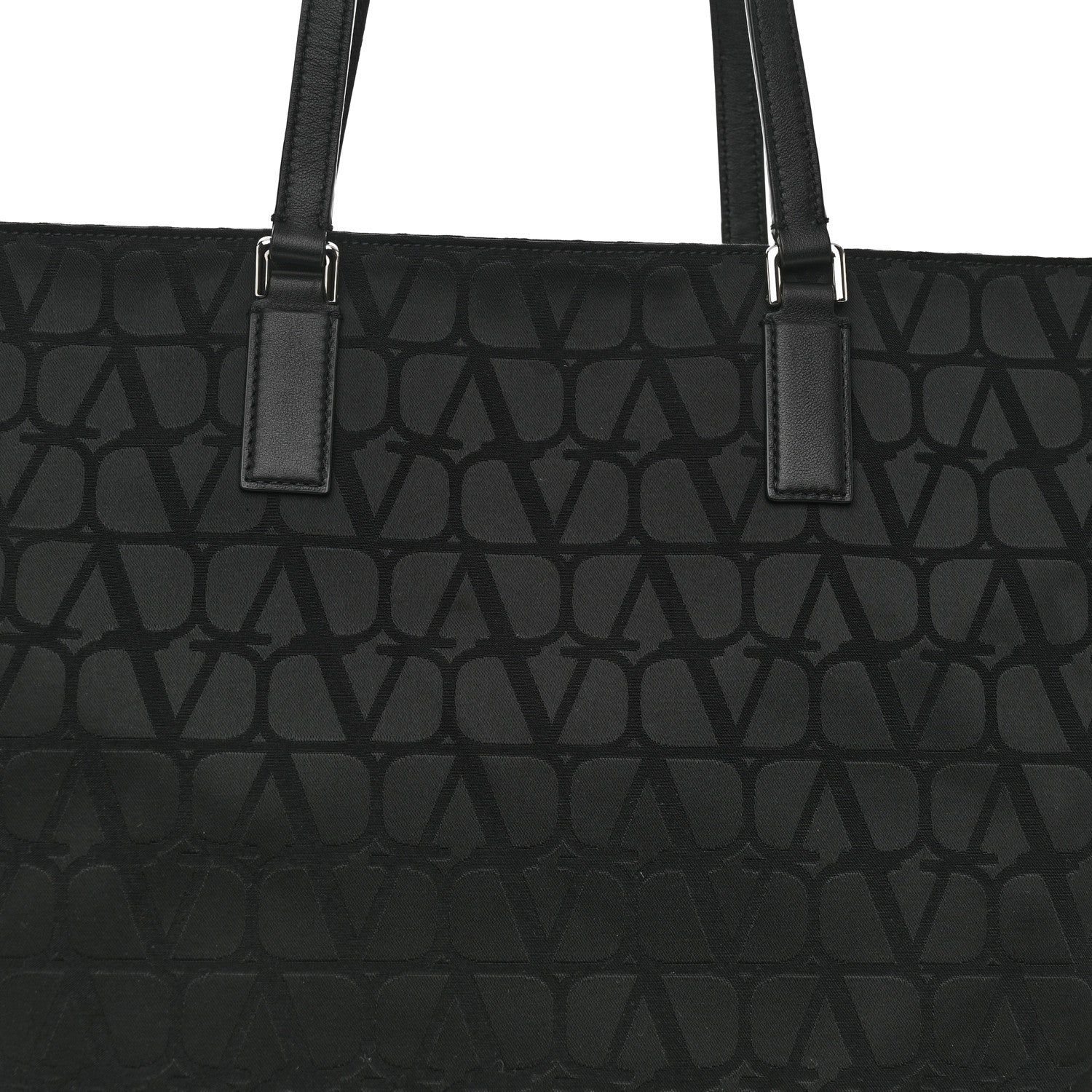 Valentino Garavani Nylon Iconographe Shopping Tote Black 8 of 11