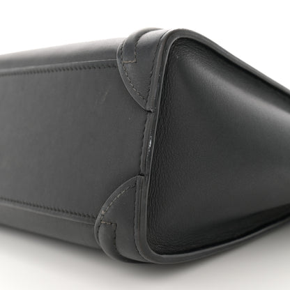 Celine Smooth Calfskin Nano Luggage Black 9 of 18