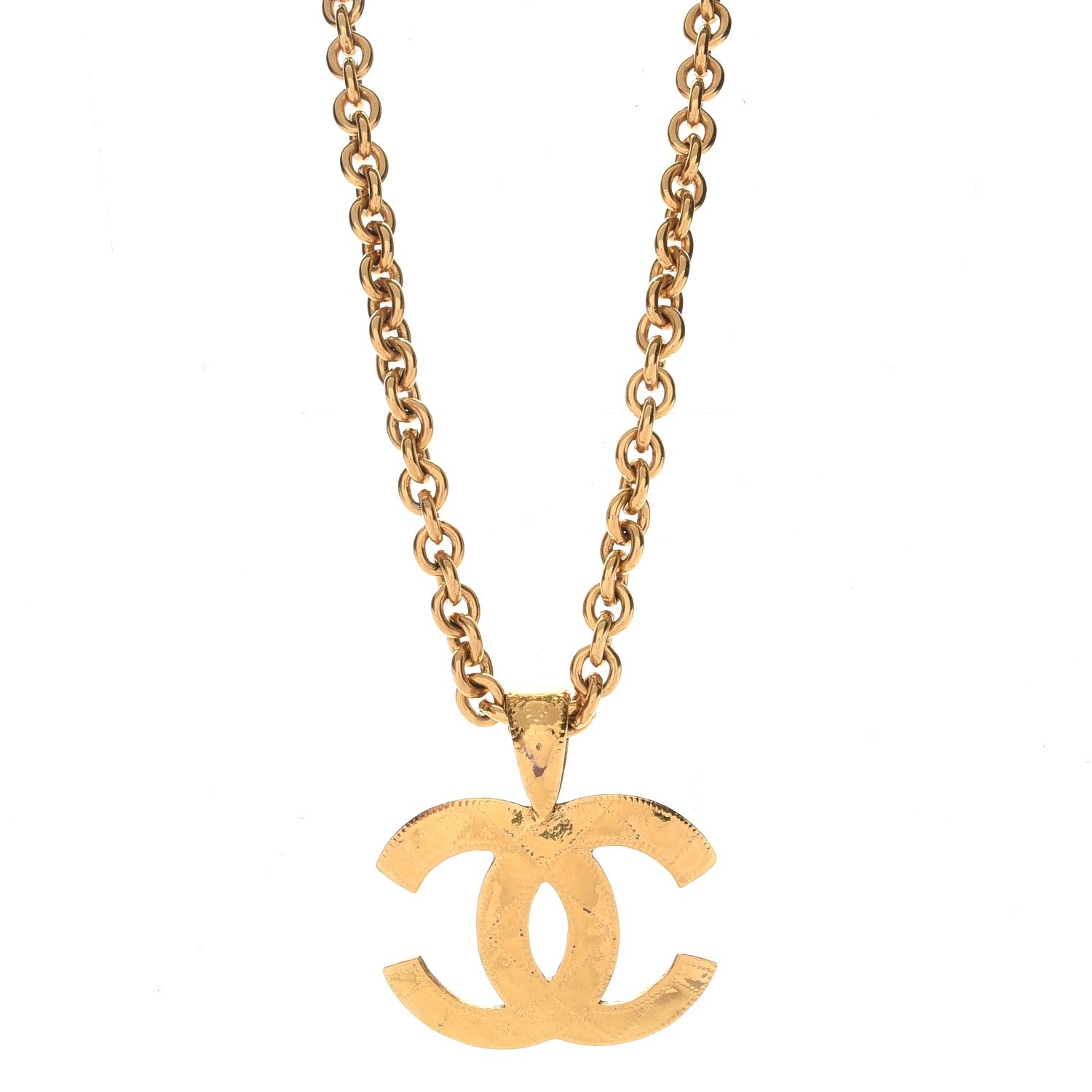Chanel Quilted CC Long Chain Necklace Gold 1 of 6