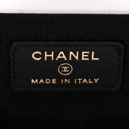 Chanel Lambskin Quilted Small Top Handle Vanity Case With Chain Black 6 of 13