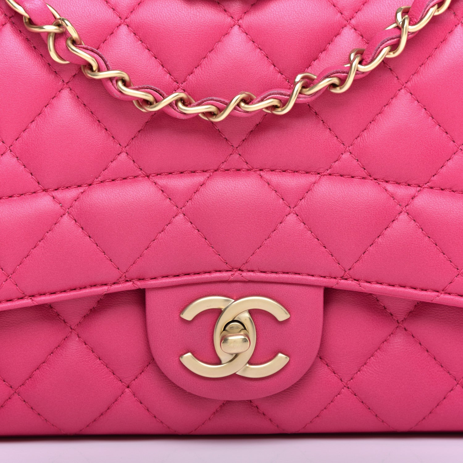 Chanel Lambskin Quilted Medium Mademoiselle Chic Flap Pink 10 of 10