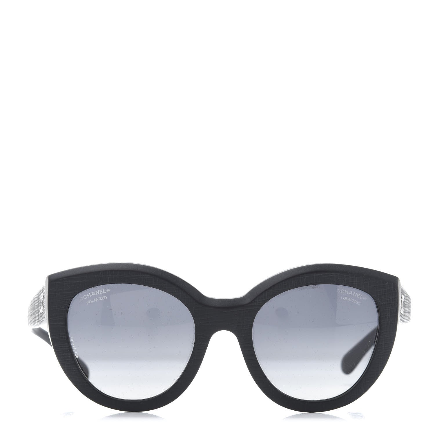 Chanel Acetate Polarized Butterfly Signature Sunglasses 5331 Black 2 of 8