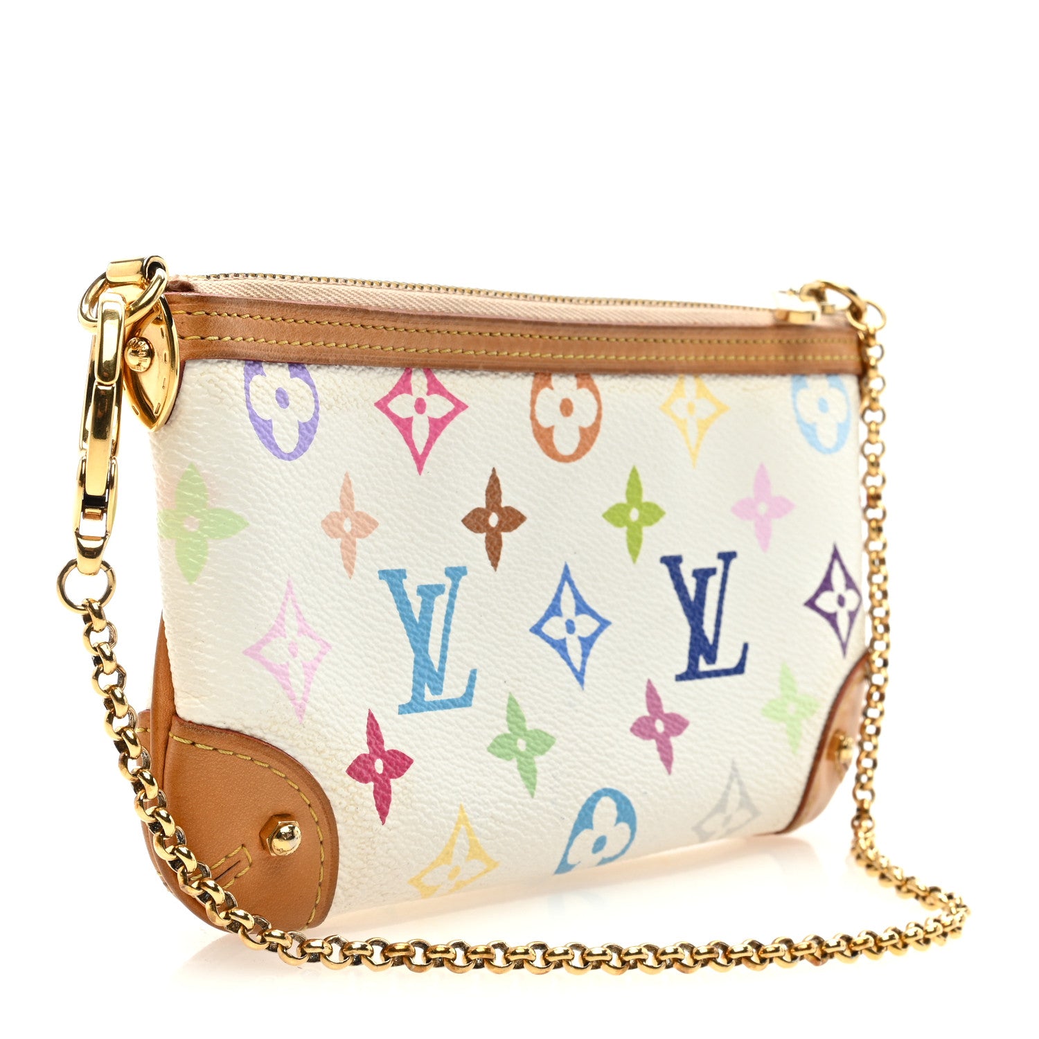 Louis Vuitton LOUIS VUITTON Monogram Multicolor Pochette Milla MM White 3 of 11