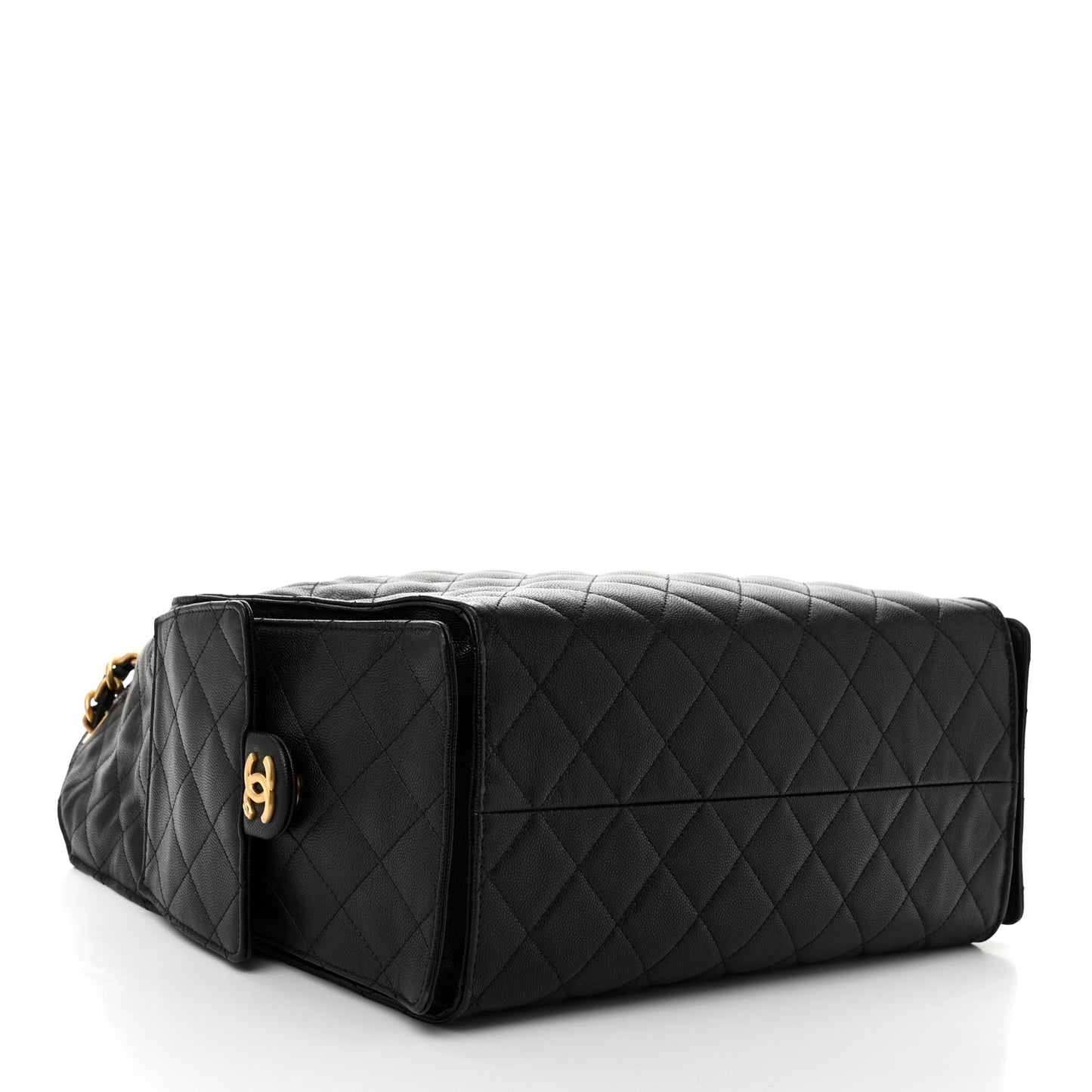 Caviar Quilted Medium Chanel 25 Handbag Black