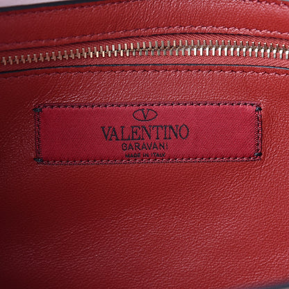 Valentino Garavani Nappa Rockstud Spike Heart Wallet on Chain Poudre 6 of 10