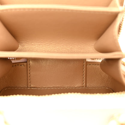 Chanel Lambskin Quilted Mini Golden Plate Clutch With Chain White 5 of 12